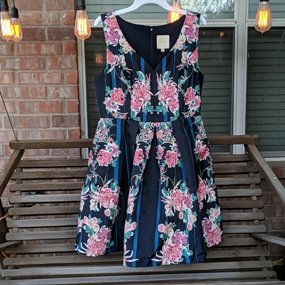 Sweetheart Neckline A-Line Floral Dress